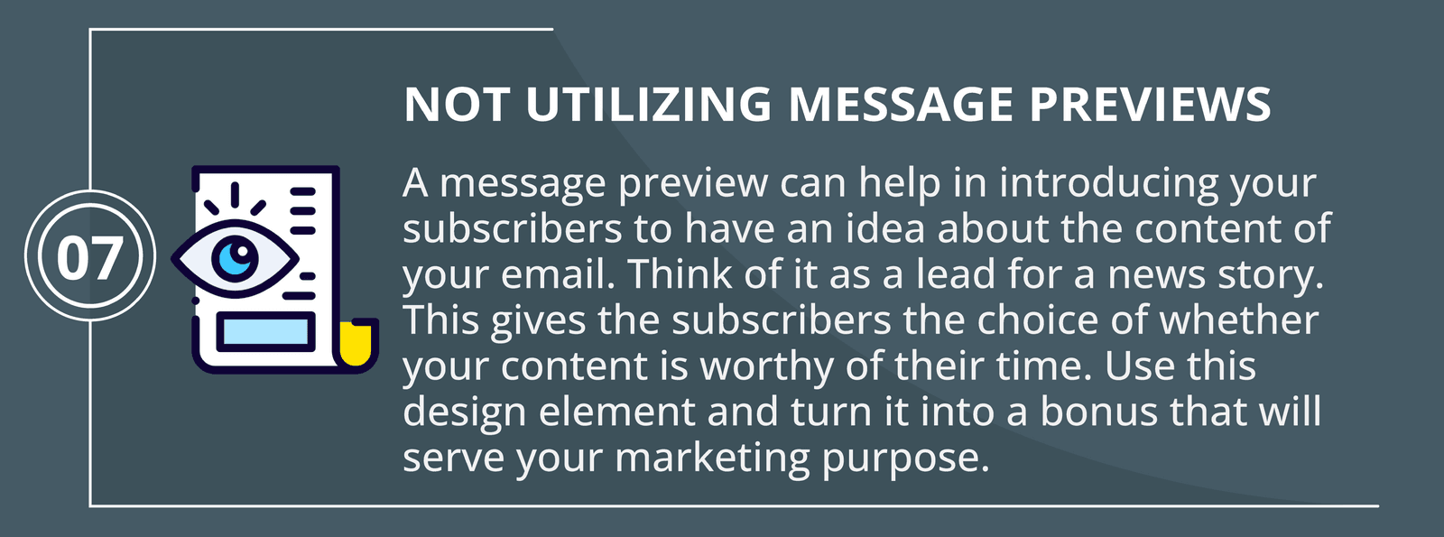 Not Utilizing Message Previews