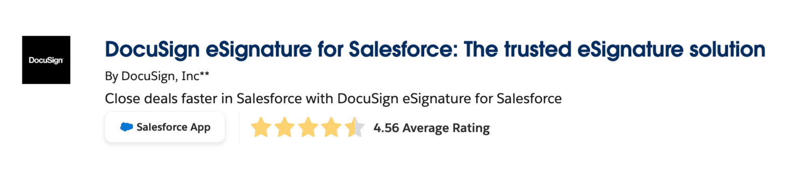 DocuSign eSignature for Salesforce
