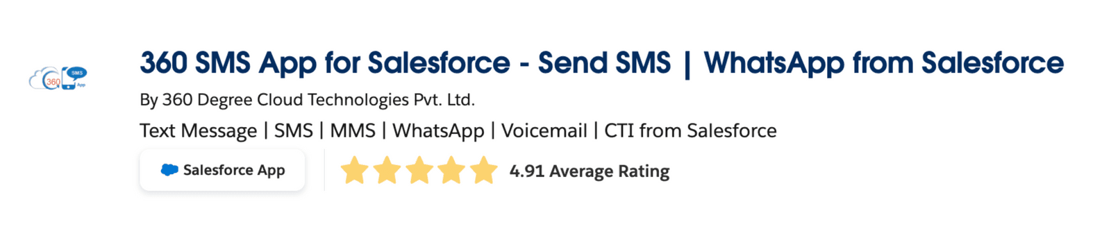 360 SMS App for Salesforce