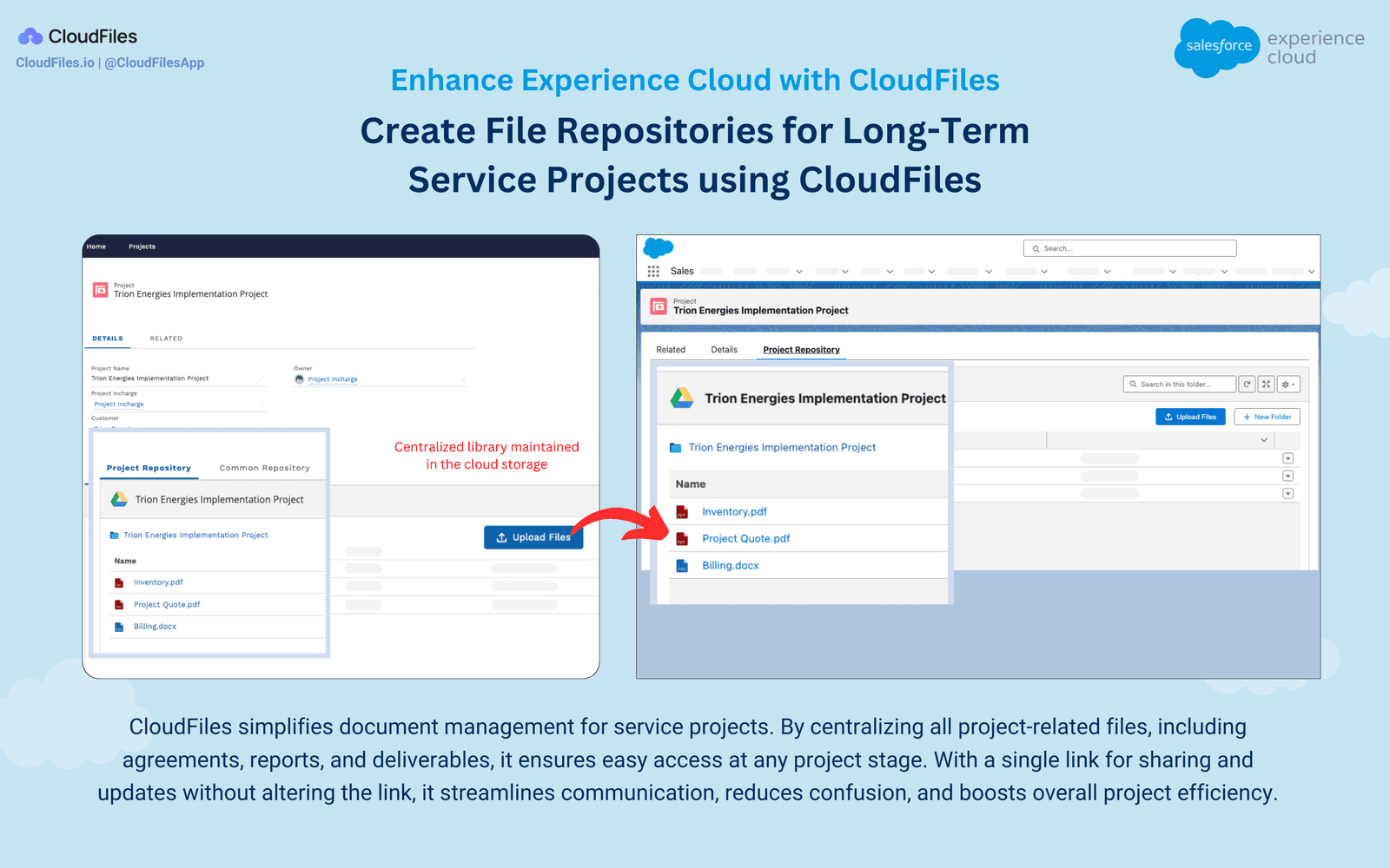 Create File Repositories for Long-Term Service Projects