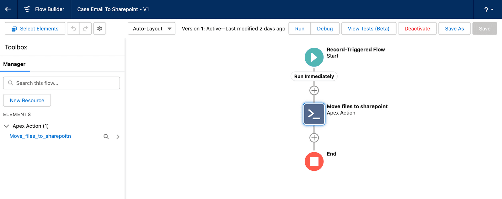 Flow Builder Screen