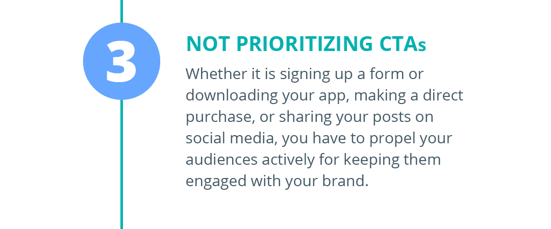 Not Prioritizing CTAs