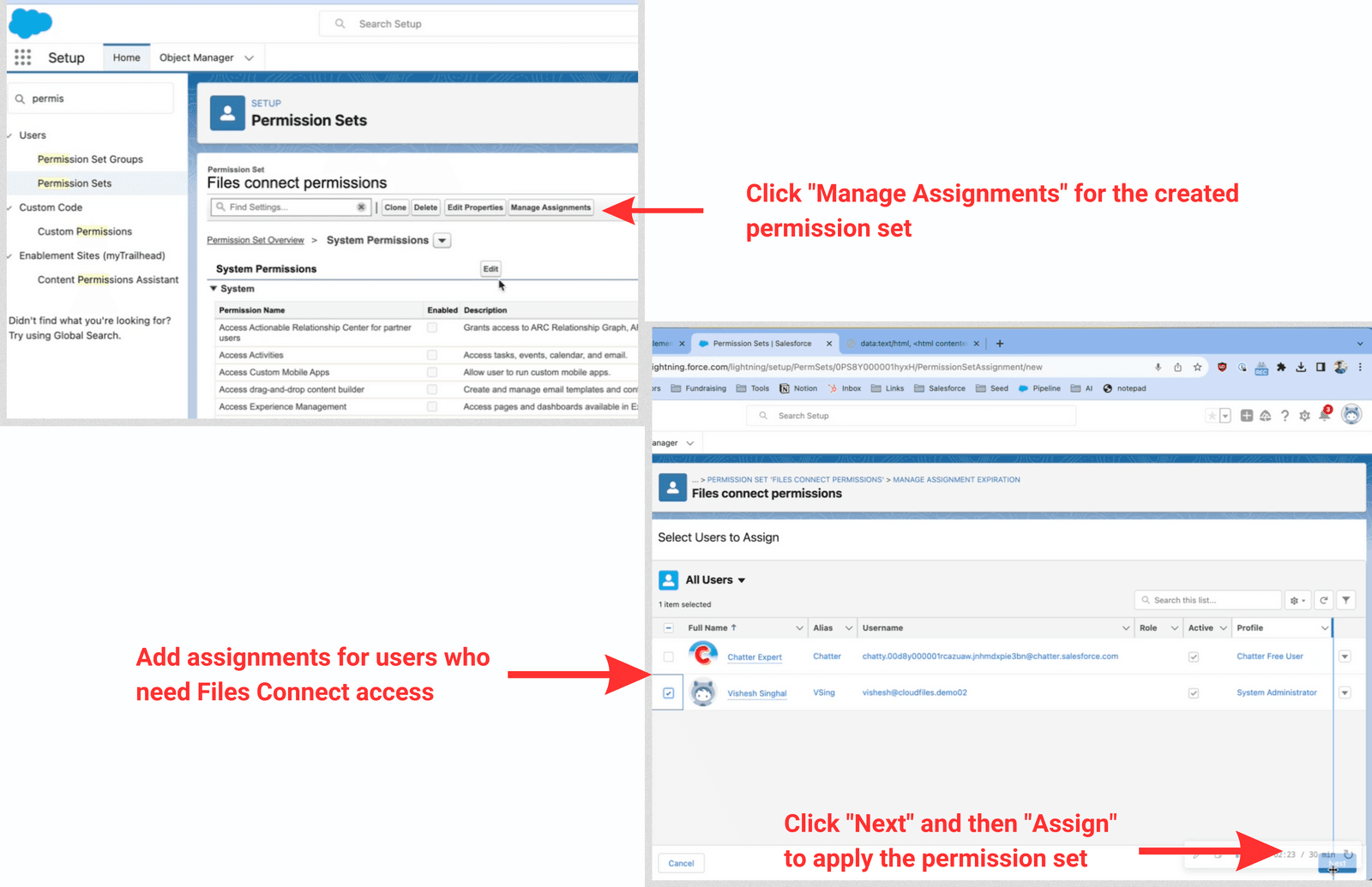 Step 2- Configure Permissions Set - assign the permission set 