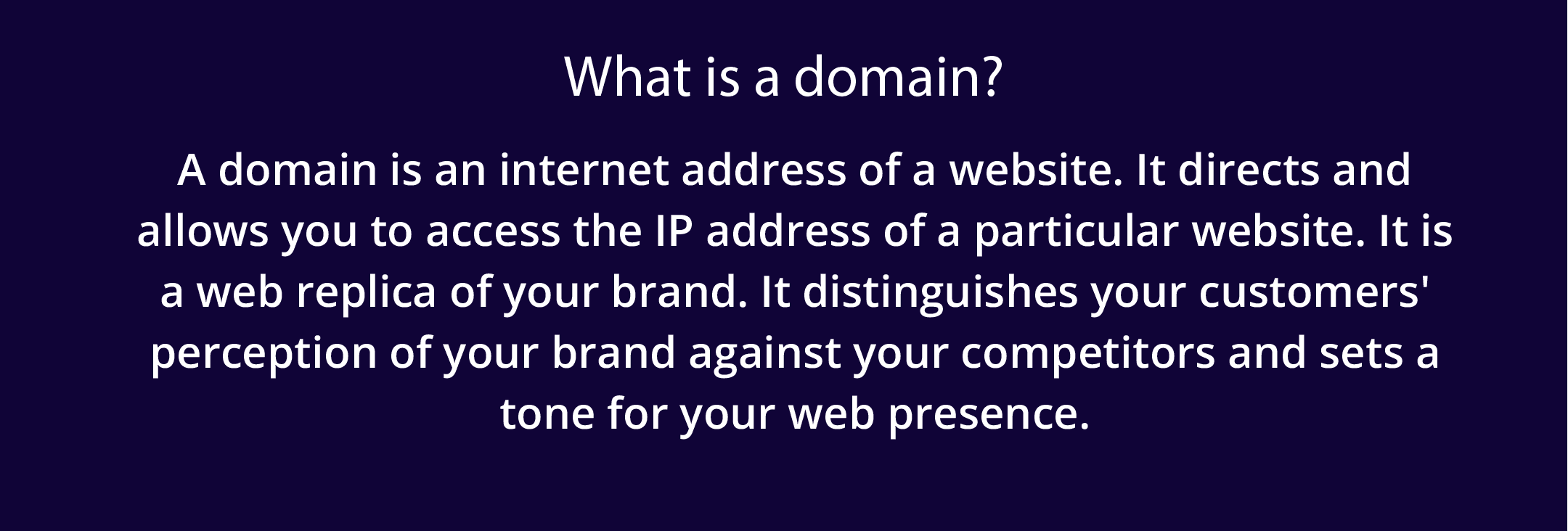 What is a domain?