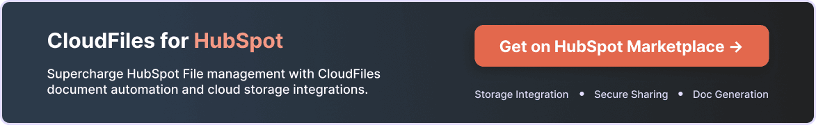 Try CloudFiles - the All-in-One platform for HubSpot