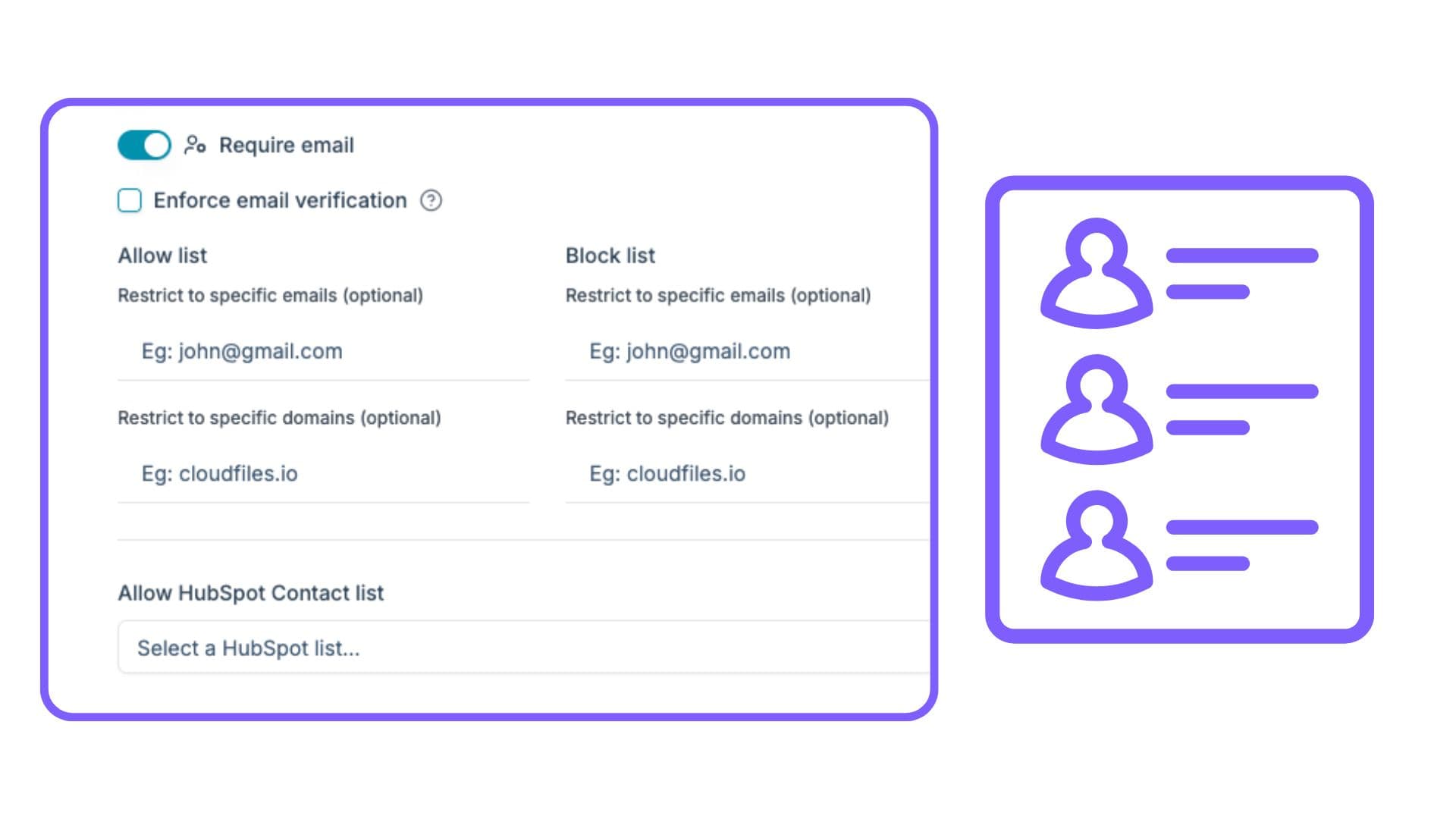 Capture contacts from file views