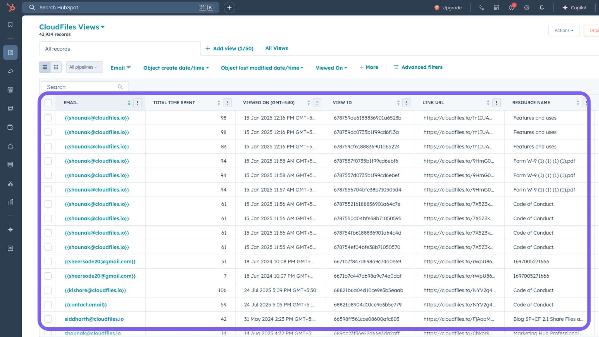 CloudFiles Custom Object