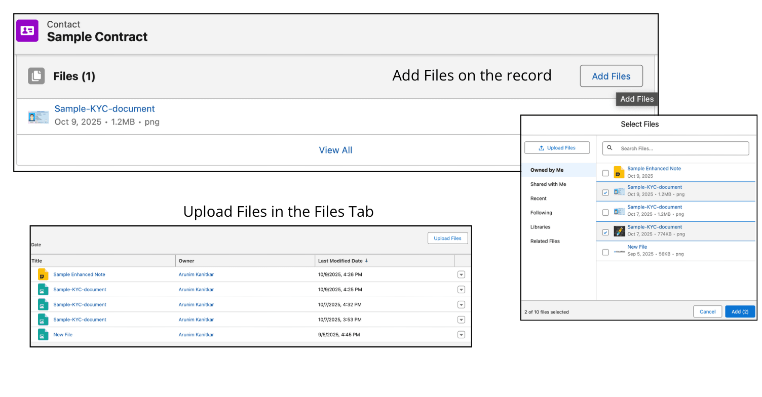 Upload files from anywhere