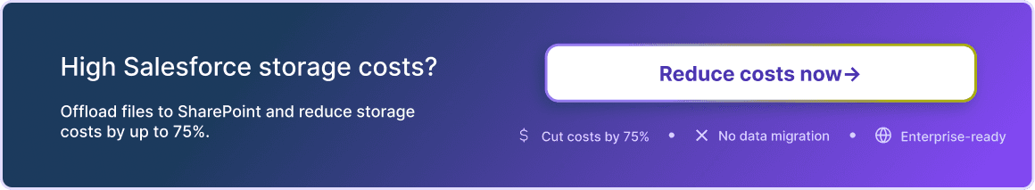 reduce salesforce storage cost