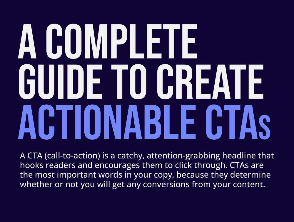 A Complete Guide to Create Actionable CTAs Blog Cover