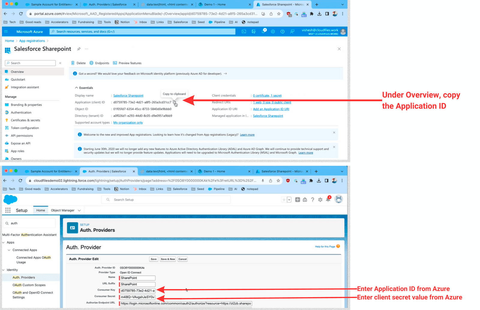 Step 4- Replace the placeholder values
