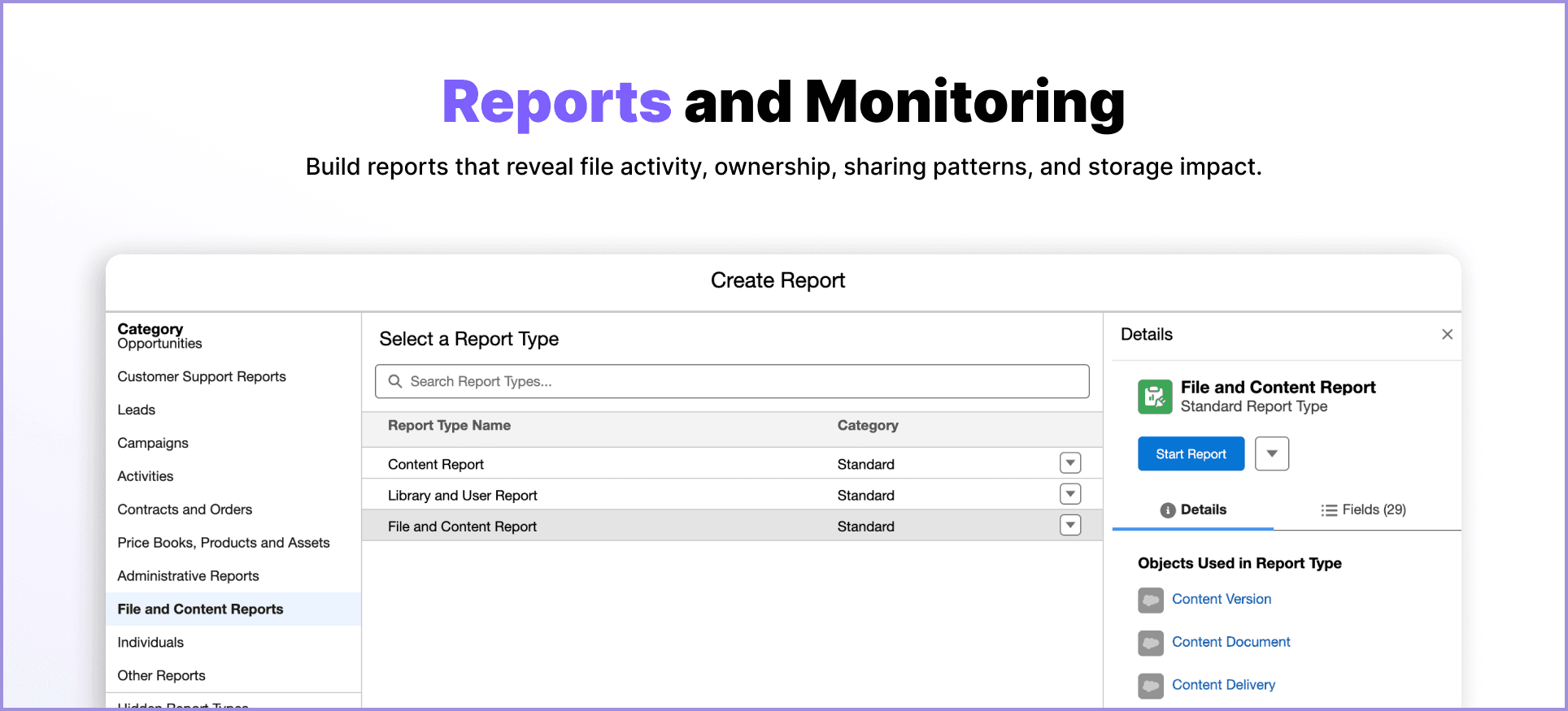 Reports and Monitoring